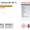 Ammonium buffer solution for complementary pH 11-10