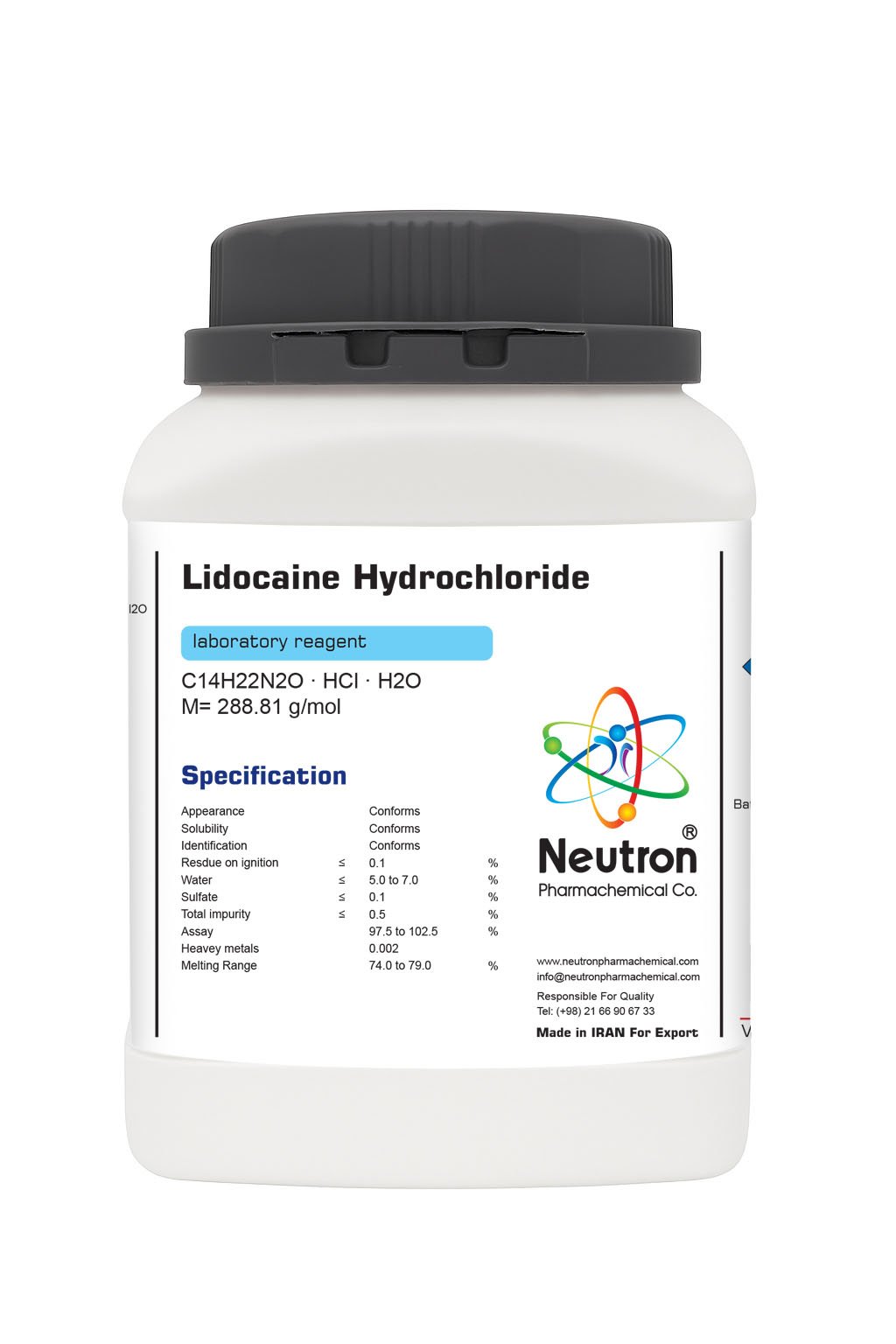 Lidocaeine hydrochloride لیدوکائین هیدروکلراید