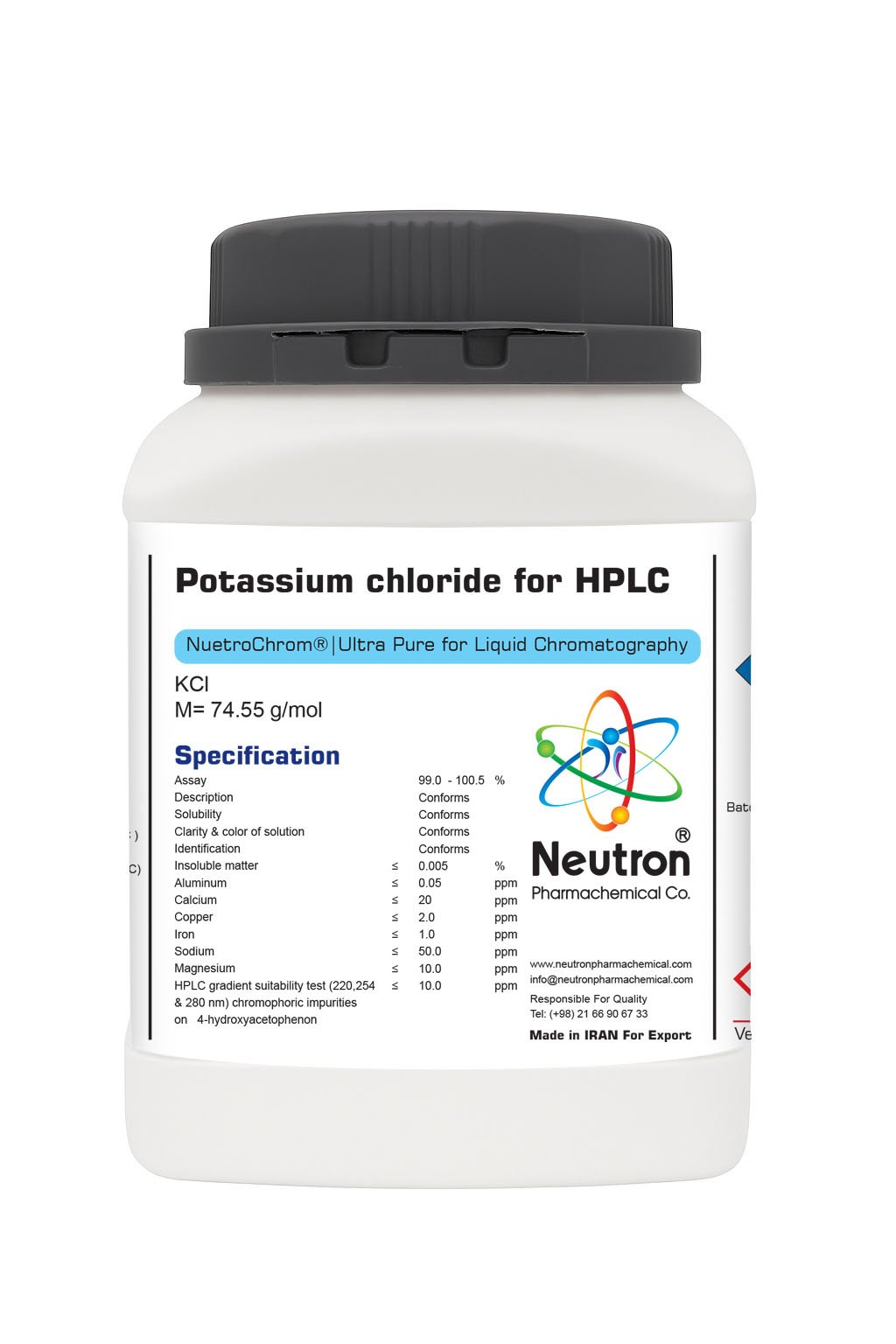 پتاسیم کلراید HPLC