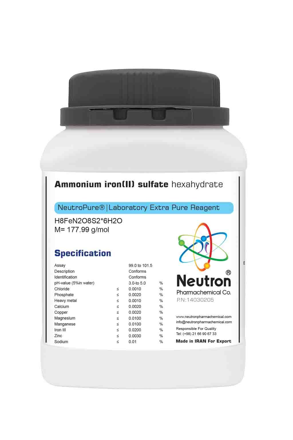 4 (1) آمونیوم آیرونii سولفات هگزاهیدراته